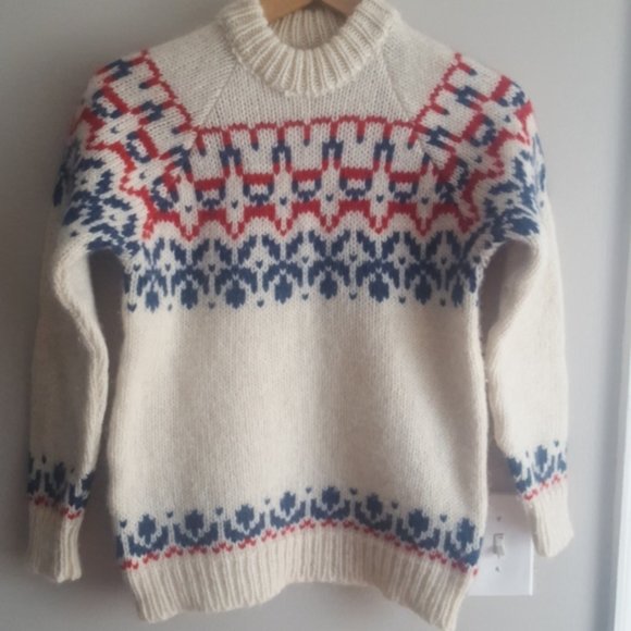 Samband of Iceland Sweaters - Vintage Samband of Iceland Wool Fair Isle Knit Sweater